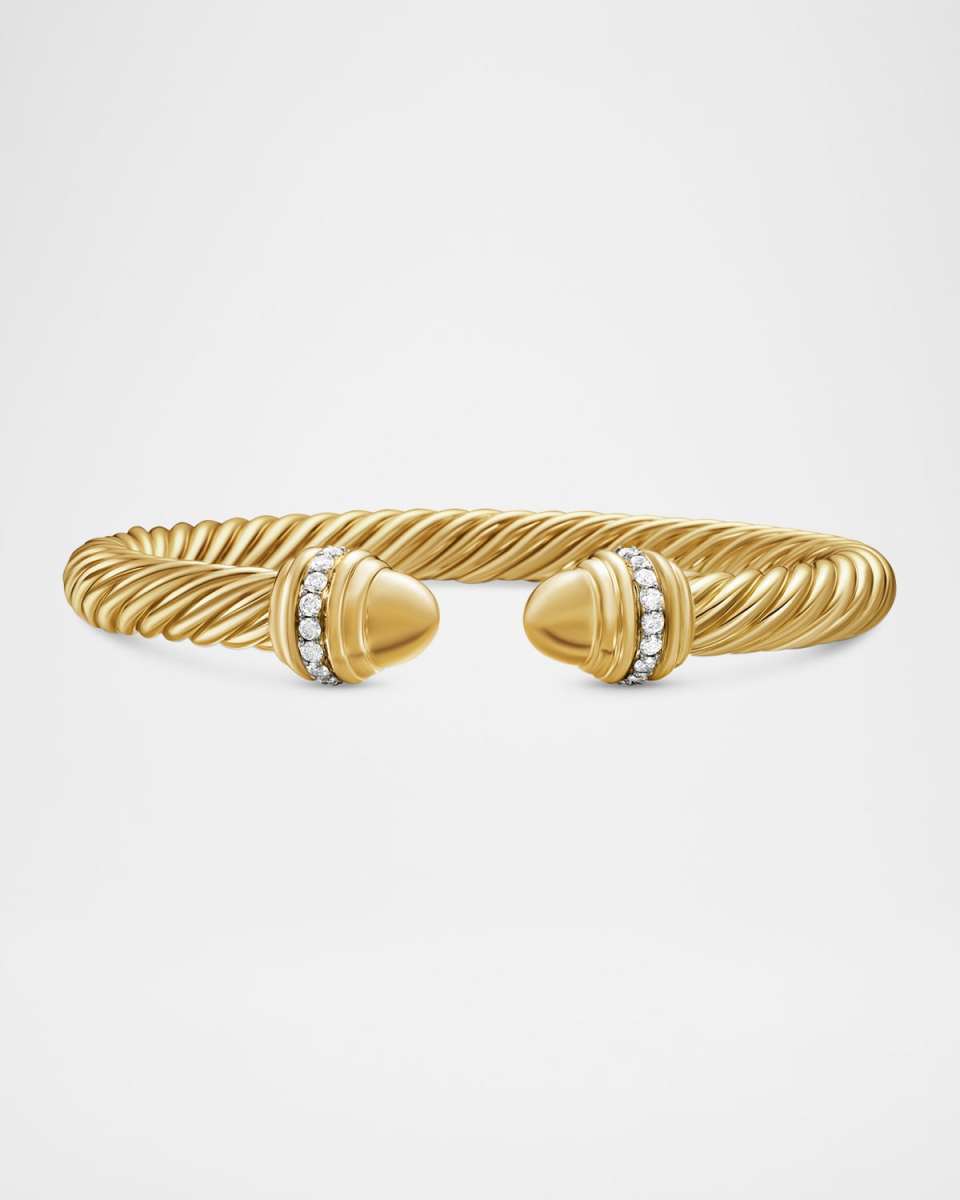 7mm Cable Bracelet in 18K Gol